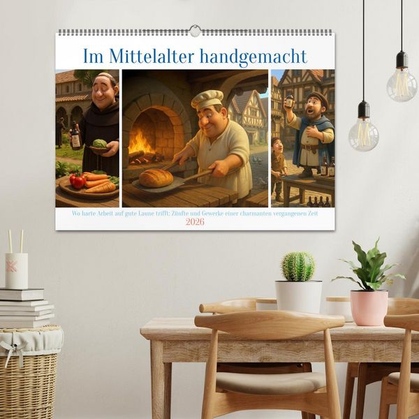 Produktbild: Im Mittelalter handgemacht (Wandkalender 2026 DIN A2 quer), CALVENDO Monatskalender