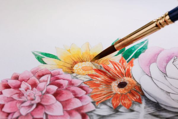 Produktbild: ODELIA, Ausmalblock Mixed Media, 20 Blatt A4 250g, Spiralbindung, Frauen