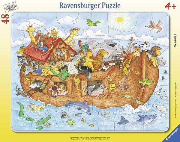Produktbild: Rahmenpuzzle Ravensburger Die gro&szlig;e Arche Noah 48 Teile