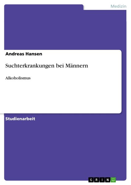 Produktbild: Suchterkrankungen bei M&auml;nnern