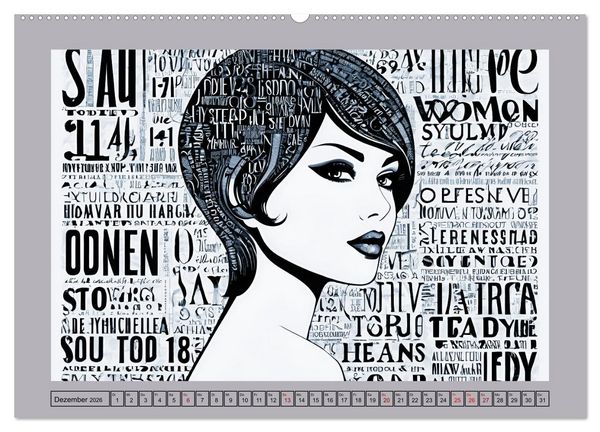 Produktbild: Frauenbilder im Wandel der Zeiten (hochwertiger Premium Wandkalender 2026 DIN A2 quer), Kunstdruck in Hochglanz