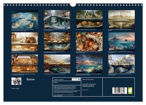 Produktbild: Below (Wandkalender 2027 DIN A3 quer), CALVENDO Monatskalender
