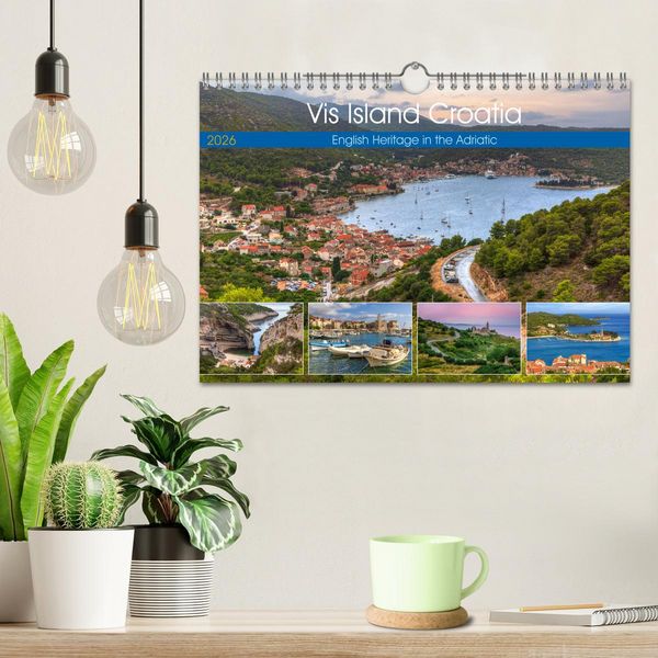 Produktbild: Vis Island Croatia - English Heritage in the Adriatic (Wall Calendar 2026 DIN A4 landscape), CALVENDO 12 Month Wall Calendar