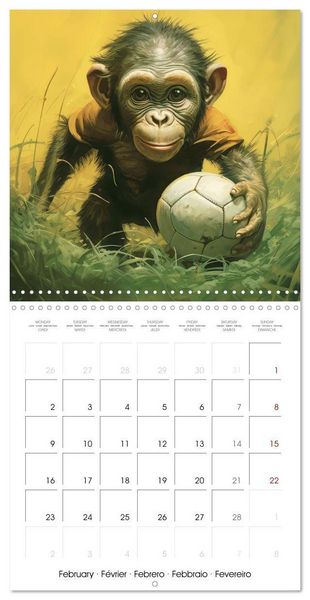 Produktbild: Kicking baby monkeys (Wall Calendar 2026 12 &times; 12 Inch) CALVENDO 12 Month Wall Calendar