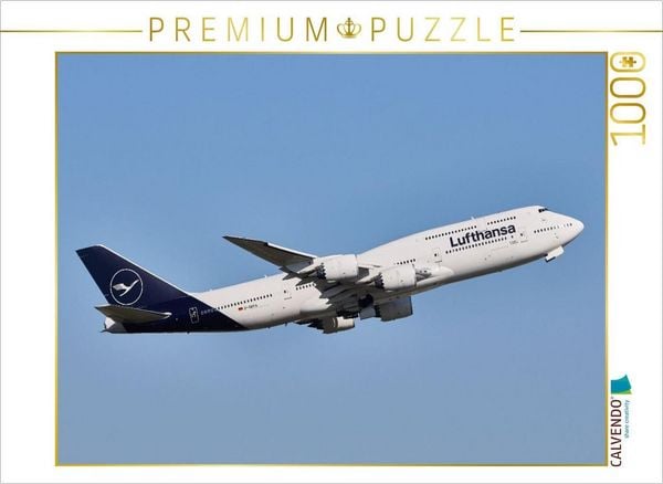 Produktbild: CALVENDO Puzzle D-ABYA - Lufthansa - Boeing 747-800 "Brandenburg" Farnkfurt Airport | 1000 Teile Lege-Gr&ouml;&szlig;e 64x48cm Foto-Puzzle f&uuml;r gl&uuml;ckliche Stunden