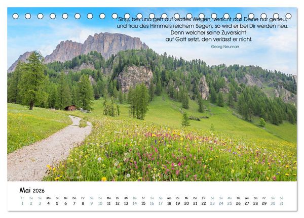 Produktbild: Christliche Bildpoesie 2026 (Tischkalender 2026 DIN A5 quer), CALVENDO Monatskalender