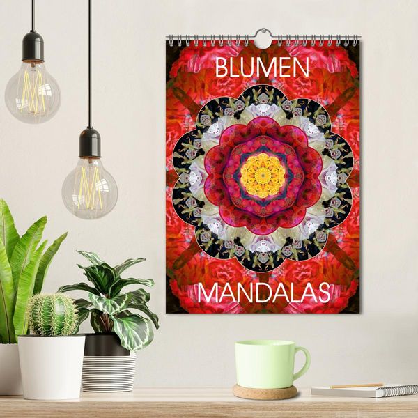 Produktbild: BLUMEN MANDALAS (Wandkalender 2026 DIN A4 hoch), CALVENDO Monatskalender