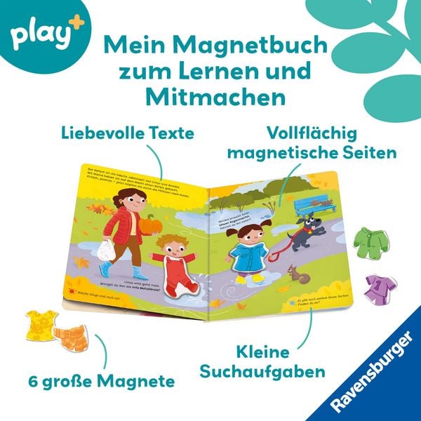 Produktbild: Play+ Mein Spiel mit-Magnetbuch Komm, wir lernen die Farben - ab 18 Monate