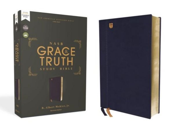 Produktbild: Nasb, the Grace and Truth Study Bible (Trustworthy and Practical Insights), Leathersoft, Navy, Red Letter, 1995 Text, Comfort Print