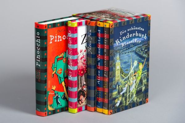 Produktbild: Die sch&ouml;nsten Kinderbuchklassiker: Peter Pan - Peterchens Mondfahrt - Der Zauberer von Oz - Alice im Wunderland - Pinocchio (5 B&auml;nde in Kassette)