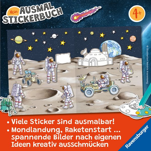 Produktbild: Mein Ausmalstickerbuch - Weltraum