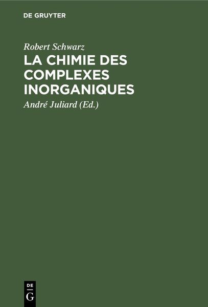 Produktbild: La chimie des complexes inorganiques