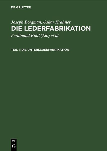 Produktbild: Die Unterlederfabrikation