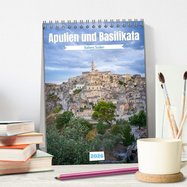 Produktbild: Apulien und Basilikata - Italiens S&uuml;den (Tischkalender 2026 DIN A5 hoch), CALVENDO Monatskalender