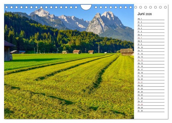 Produktbild: Garmisch-Partenkirchen - Bayerischer Charme im Werdenfelser Land (Wandkalender 2026 DIN A4 quer), CALVENDO Monatskalender