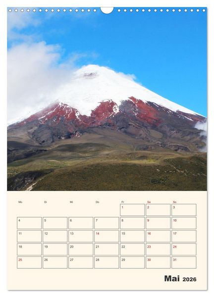 Produktbild: Ecuador - Terminplaner (Wandkalender 2026 DIN A3 hoch), CALVENDO Monatskalender