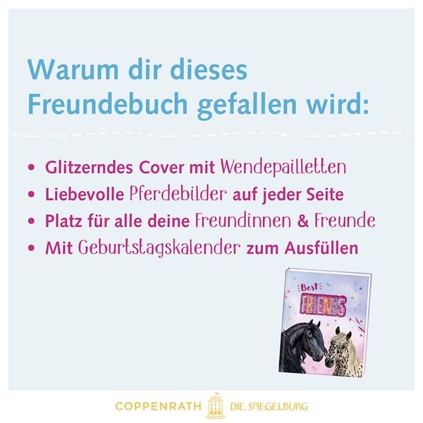 Produktbild: Freundebuch: Pferdefreunde (Wendepaill.) - Best friends