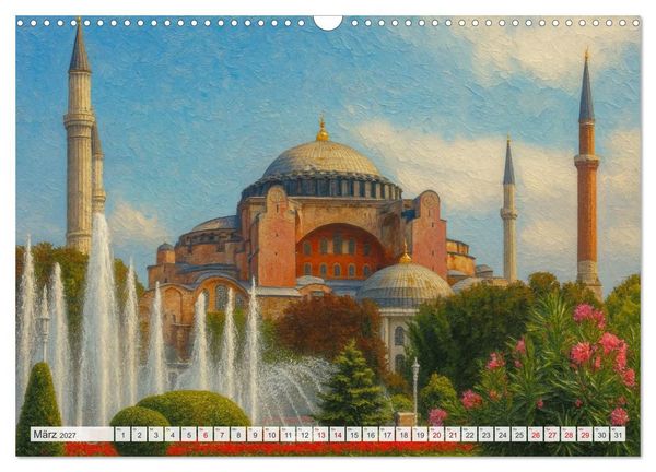 Produktbild: Sehenswertes in Istanbul - Die Sprache der Farben (Wandkalender 2027 DIN A3 quer), CALVENDO Monatskalender