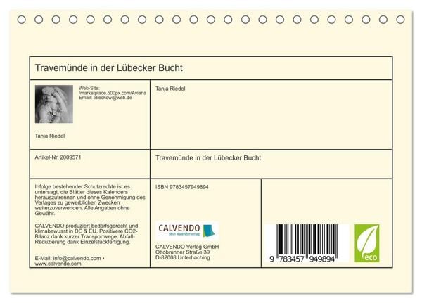 Produktbild: Travem&uuml;nde in der L&uuml;becker Bucht (Tischkalender 2026 DIN A5 quer), CALVENDO Monatskalender
