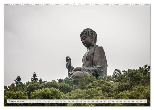 Produktbild: HONGKONG Skyline und Stadtleben (hochwertiger Premium Wandkalender 2026 DIN A2 quer), Kunstdruck in Hochglanz