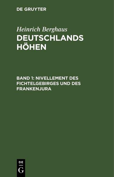 Produktbild: Nivellement des Fichtelgebirges und des Frankenjura