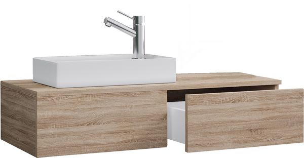 Produktbild: 2-tlg. G&auml;ste WC Waschplatz Waschtisch schmal Gudas