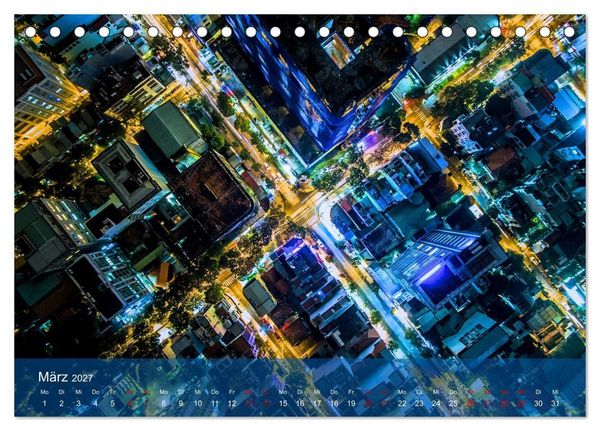 Produktbild: Traffic Lights - Gro&szlig;stadtverkehr der sch&ouml;nsten Metropolen von oben (Tischkalender 2027 DIN A5 quer), CALVENDO Monatskalender