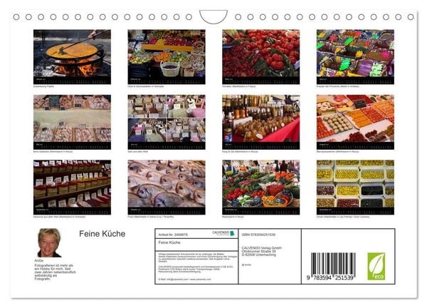 Produktbild: Feine K&uuml;che (Wandkalender 2027 DIN A4 quer), CALVENDO Monatskalender