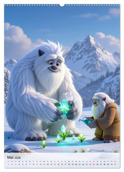 Produktbild: Das verborgene Dorf der Yetis (Wandkalender 2026 DIN A2 hoch), CALVENDO Monatskalender