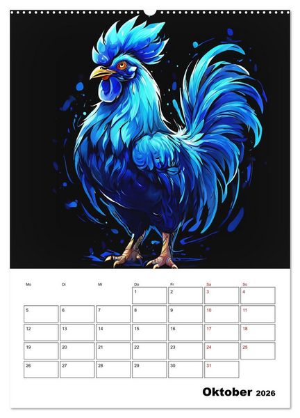 Produktbild: Tierisches Horoskop (hochwertiger Premium Wandkalender 2026 DIN A2 hoch), Kunstdruck in Hochglanz