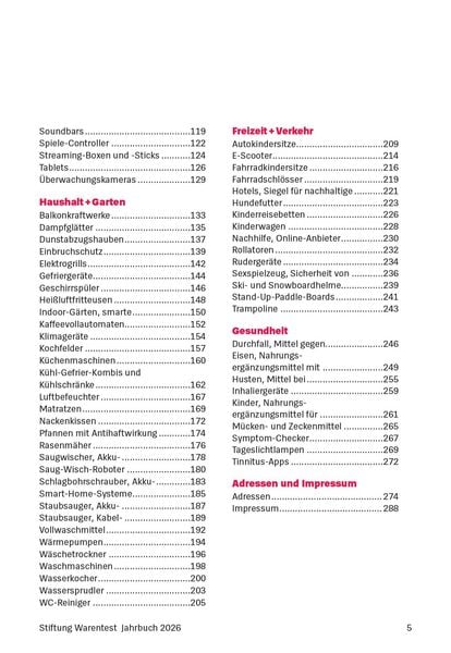 Produktbild: Stiftung Warentest Jahrbuch 2026