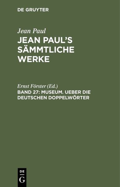 Produktbild: Museum. Ueber die deutschen Doppelw&ouml;rter