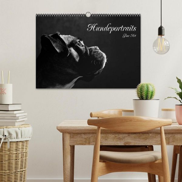 Produktbild: Hundeportraits Fine Art (Wandkalender 2026 DIN A3 quer), CALVENDO Monatskalender