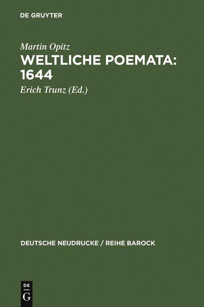 Produktbild: Weltliche Poemata : 1644