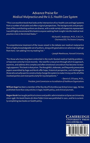 Produktbild: Medical Malpractice and the U.S. Health Care System