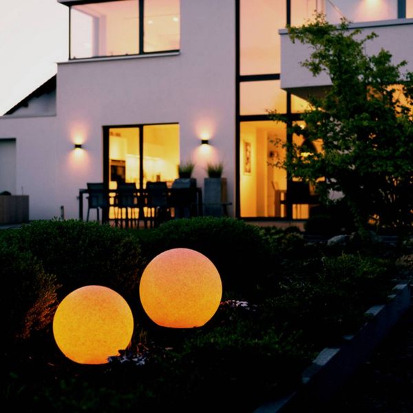 Produktbild: MegaLight D2523 SHINING STONE 25 Au&szlig;en-Dekobeleuchtung E27 Grau-Wei&szlig;, Stein-Optik