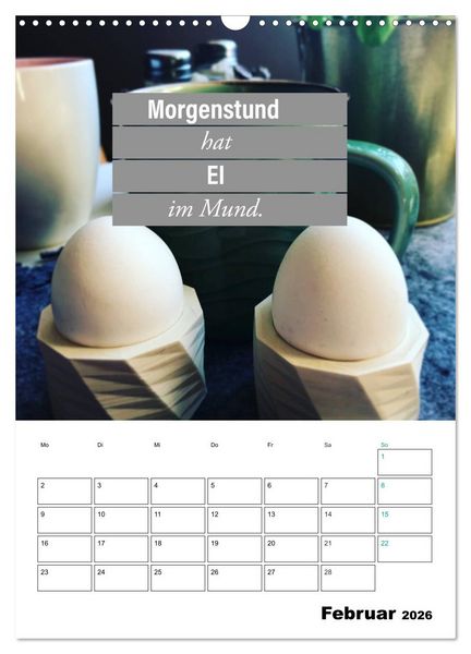 Produktbild: Mit Eiern durch's Jahr. (Wandkalender 2026 DIN A3 hoch), CALVENDO Monatskalender