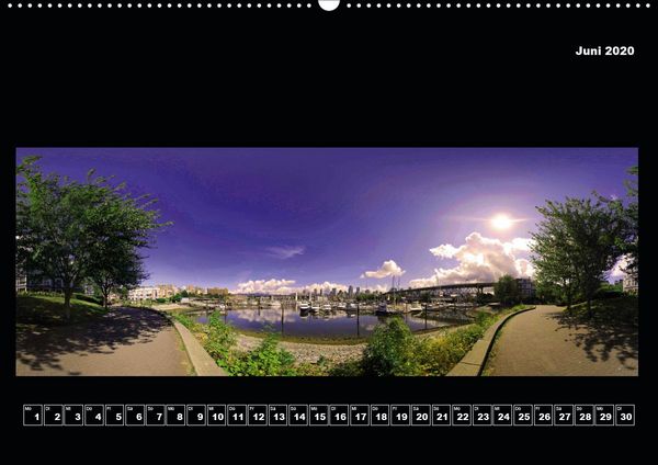 Produktbild: Vancouver / Kanada in faszinierender 360&deg; Panorama-Photographie (Premium, hochwertiger DIN A2 Wandkalender 2020, Kunstdruck in Hochglanz)