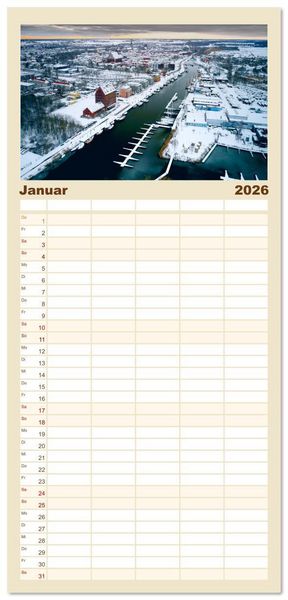 Produktbild: Familienplaner 2026 - Vorpommern im Fokus mit 5 Spalten (Wandkalender, 21 x 45 cm) CALVENDO