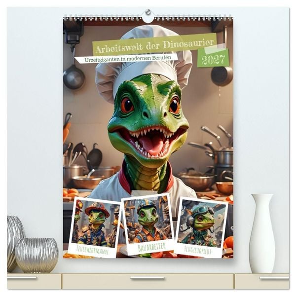 Produktbild: Arbeitswelt der Dinosaurier (hochwertiger Premium Wandkalender 2027 DIN A2 hoch), Kunstdruck in Hochglanz