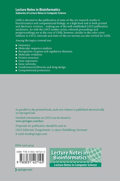 Produktbild: Advances in Bioinformatics and Computational Biology