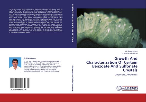 Produktbild: Growth And Characterization Of Certain Benzoate And Sulfonate Crystals