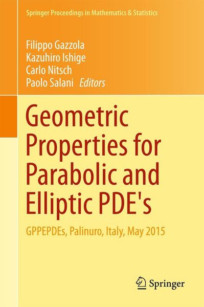 Produktbild: Geometric Properties for Parabolic and Elliptic PDE's
