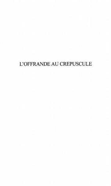 Produktbild: Offrande Au Crepuscule