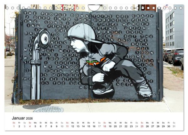 Produktbild: Brooklyn Street Art (Wandkalender 2026 DIN A4 quer), CALVENDO Monatskalender