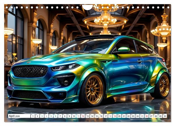 Produktbild: Farbenfrohe Lackvisionen (Wandkalender 2026 DIN A4 quer), CALVENDO Monatskalender