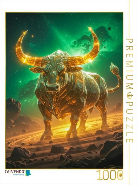 Produktbild: CALVENDO Puzzle Stier - Der Geist der Erde | 1000 Teile Lege-Gr&ouml;&szlig;e 64x48cm Foto-Puzzle f&uuml;r gl&uuml;ckliche Stunden