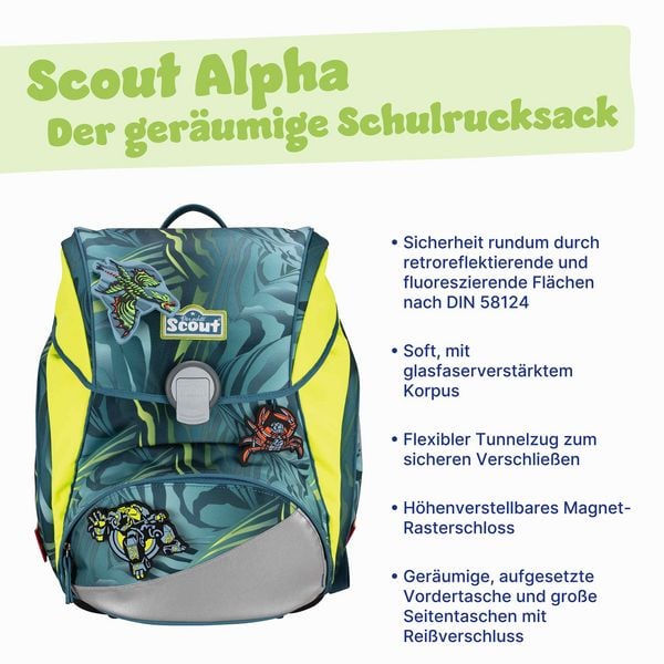 Produktbild: Scout Schulranzen Set Alpha, Schulranzen Set, 4tlg, Action