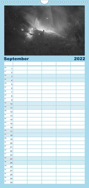 Produktbild: Familienplaner Atemberaubender Weltraum (Wandkalender 2022 , 21 cm x 45 cm, hoch)