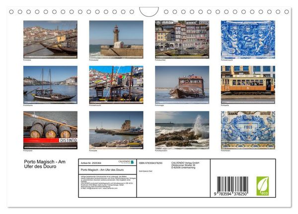 Produktbild: Porto Magisch - Am Ufer des Douro (Wandkalender 2027 DIN A4 quer), CALVENDO Monatskalender